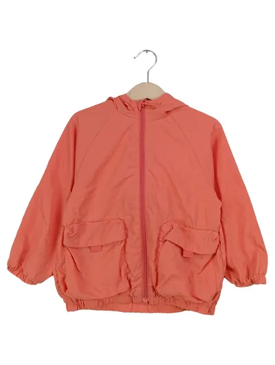 ZARA Kinder Regenjacke Gr. 98 Orange Casual Outdoor Kapuze