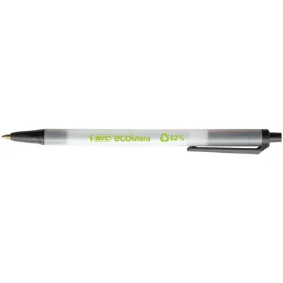 BIC ecolutions Kugelschreiber Schwarz Stift Büro Schule