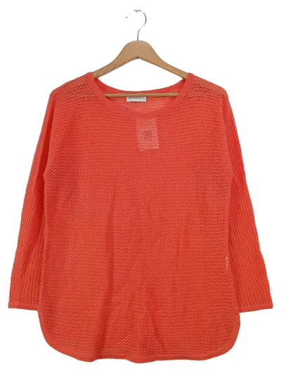 DELICATE LOVE Damen Pullover Rot Gr. 36/S Casual Lochmuster Strick