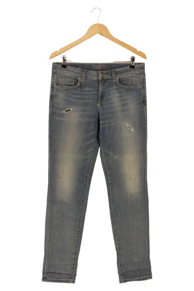 ESPRIT Slim Fit Destroyed Jeans Damen Blau W30/38 L31 Baumwolle