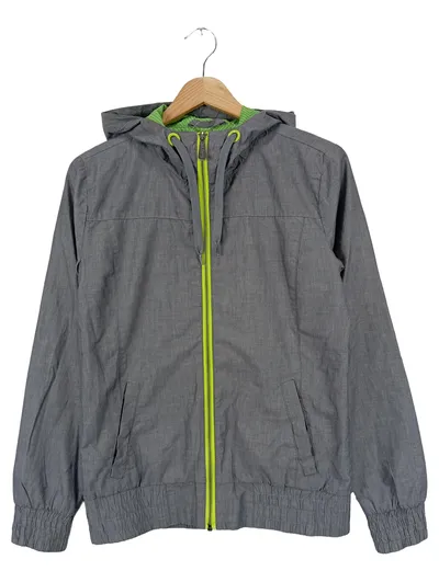 SUBLEVEL Damen Leichte Jacke Gr. 38/M Grau Streetwear Casual Kapuze