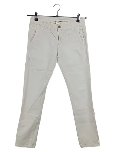 Please Damen Stoffhose Chino Beige Gr. 38/M Baumwolle Slim Fit