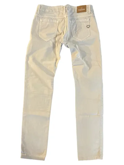 Please Damen Stoffhose Chino Beige Gr. 38/M Baumwolle Slim Fit