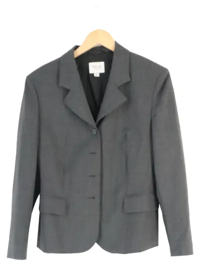 Review Collection Damen Blazer Gr. 40 Grau Business Klassisch Elegant