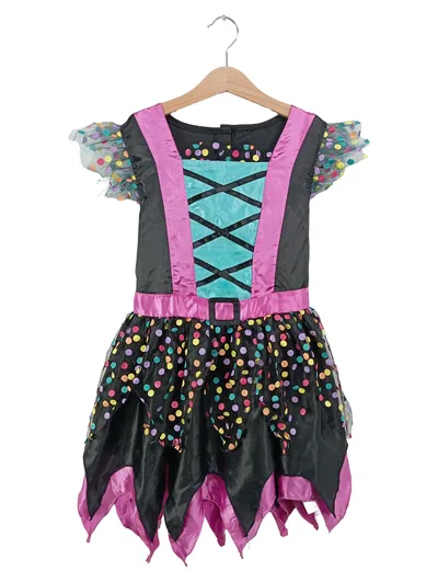 AMSCAN Kinder Verkleidungskostüm Gr. 128 Mehrfarbig Hexenkleid
