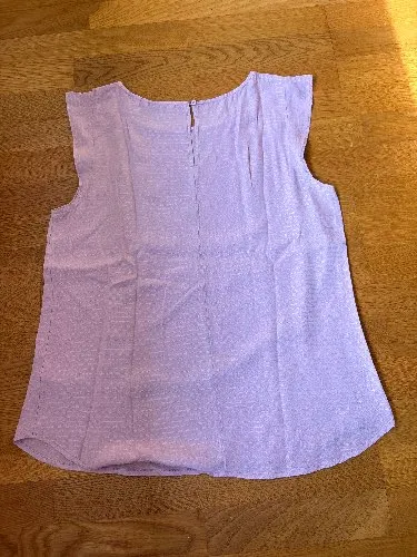 Tom Tailor Denim Damen Bluse Gr. S Lila Viskose Ärmellos Casual