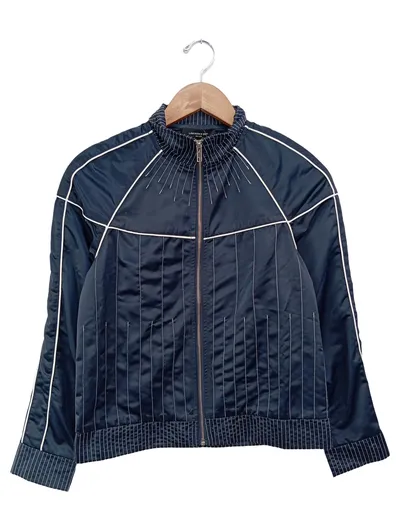LAWRENCE GREY Damen Leichte Jacke 34/XS Blau Gestreift
