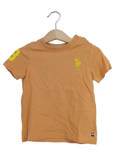 U.S. Polo Assn. Kinder T-Shirt Orange Gr. 86 18M Logo-Print