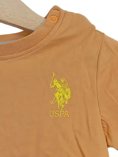 U.S. Polo Assn. Kinder T-Shirt Orange Gr. 86 18M Logo-Print