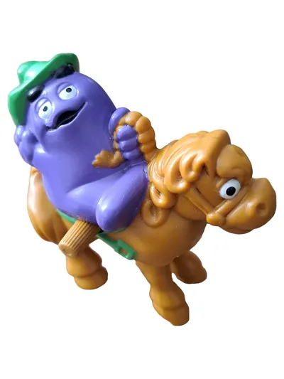 McDonald's Grimace auf Pferd Schleich Spielfigur Lila Kinder 7cm