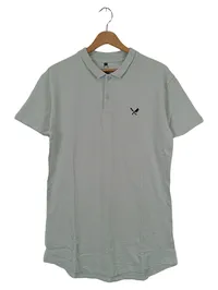 DISTORTED PEOPLE Herren Poloshirt Grau Gr. S Klassisch Streetwear Baumwolle 1
