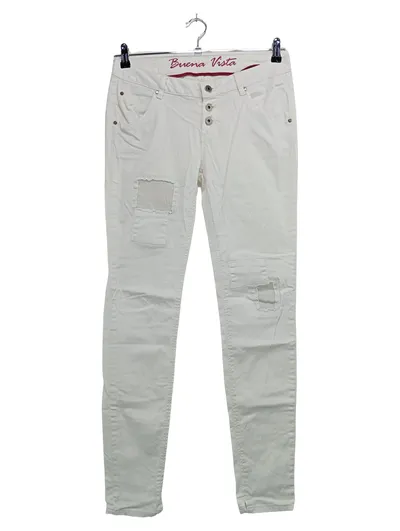 BUENA VISTA JEANS Damen Straight Leg Jeans W29/38/M Weiß SANTA BARBARA
