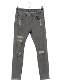 DISTORTED PEOPLE Damen Destroyed Jeans W31/L32 Grau Casual 1