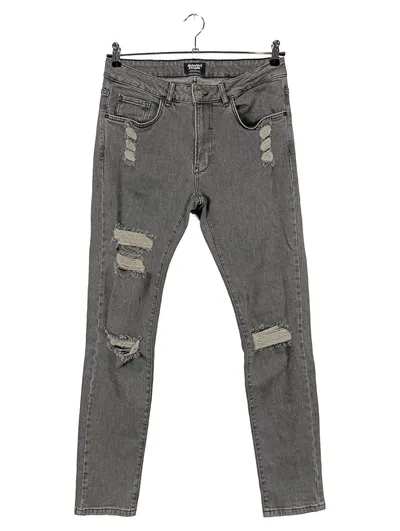 DISTORTED PEOPLE Damen Destroyed Jeans W31/L32 Grau Casual
