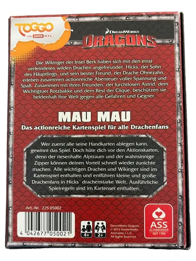 ASS Altenburger Dragons Mau Mau Kartenspiel Kinder Spiel ab 4 Jahre
