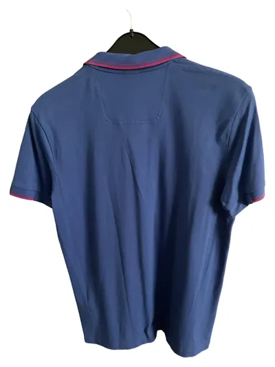 Hugo Boss Herren Poloshirt Gr. M Blau Casual Kurzarm