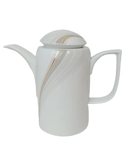 FÜRSTENBERG Kaffeekanne NOBILE Weiß Golddekor Elegant Klassisch Porzellan