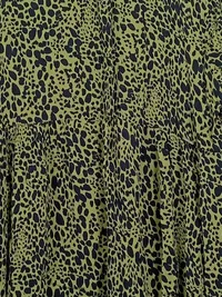Superdry Damen Blusenkleid Gr. 42/XL Leopardenmuster Grün Tunika 5
