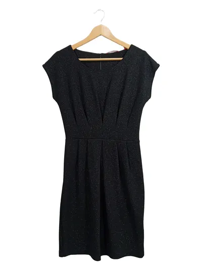 s.Oliver Cocktailkleid Damen Gr. 34 Schwarz Glitzer Elegant Party