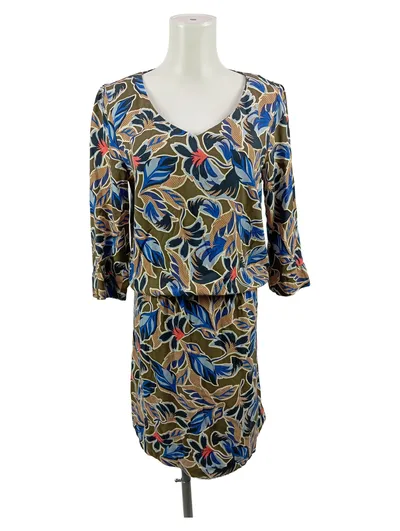 PROMODORO Damen Freizeitkleid Gr. 40/L Mehrfarbig Florales Muster Elegant