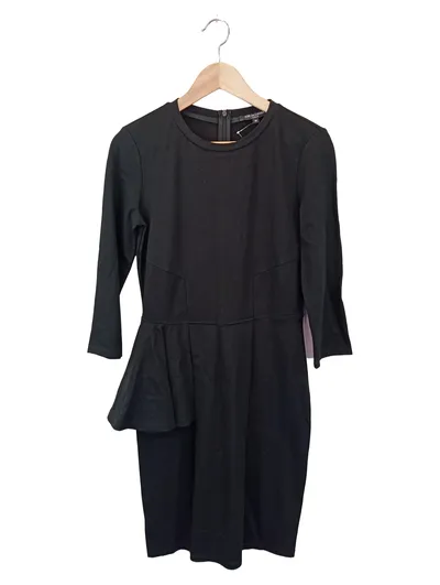 ILSE JACOBSEN Etuikleid Damen Gr. 36/S Schwarz Klassisch Elegant Peplum