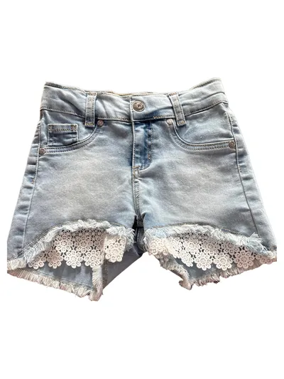 Blue Effect Jeans Shorts Mädchen Gr. 128 Spitze Hellblau Denim