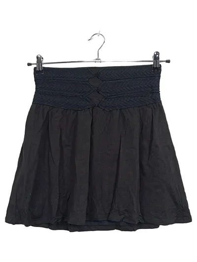edc by Esprit Damen A-Linienrock Schwarz Gr. M Baumwolle Stickerei