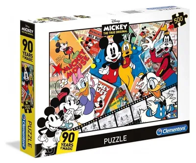 Clementoni Puzzle 500 Teile Disney Mickey Mouse 90 Years of Magic
