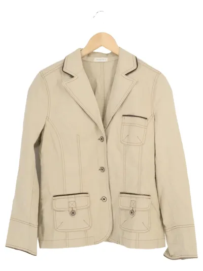 BONITA Blazer Damen Gr. 40/L Beige Klassisch Elegant Business Baumwolle