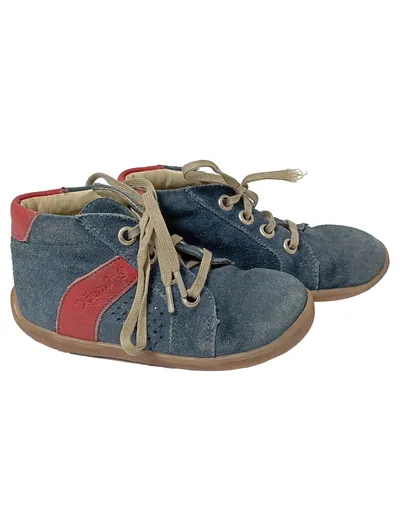 DäUMLING Kinder Schnürschuhe Gr. 22 Blau Wildleder Halbschuhe Casual