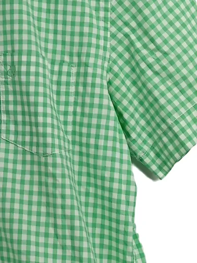 Marc O'Polo Herren Kurzarmhemd kariert Grün Gr. M Casual