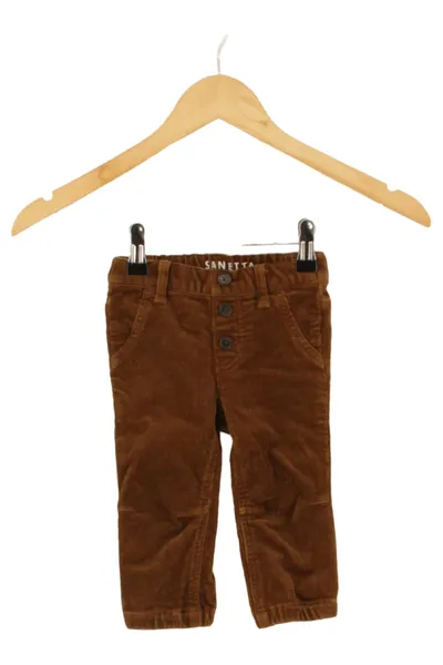 SANETTA Cordhose Baby Gr. 74 Braun Strukturmuster Casual Hose Mädchen
