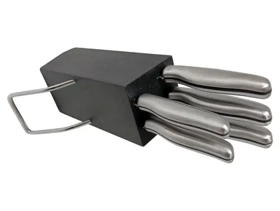 ESMEYER Messerblock Holz Metall Schwarz Küchenmesser Halter