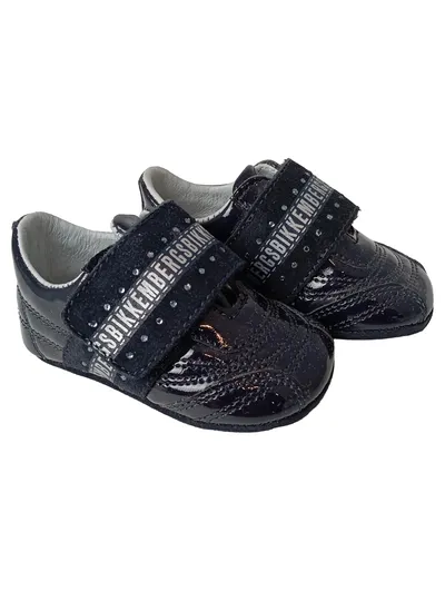 BIKKEMBERGS Kinder Sportschuhe Gr. M Schwarz Lackleder Optik BKC101-074