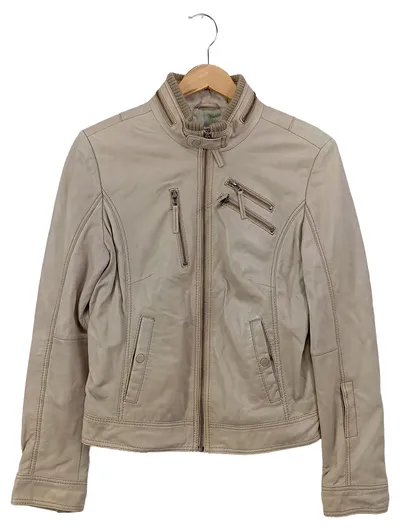 JOSEPH JANARD Damen Lederjacke Beige Gr. 36/S Elegant Klassisch Vintage