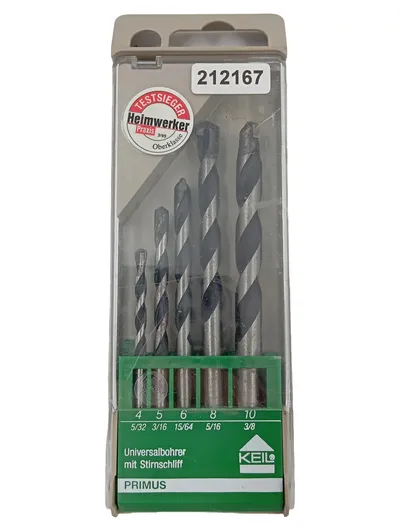PRIMUS Universalbohrer Set 212167 5-teilig 4-10mm Bohrer Set