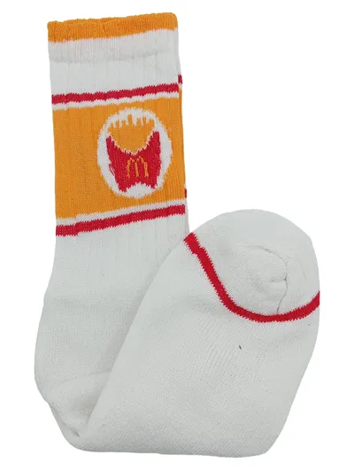 McDonald's Socken Pommes Design Retro Weiß Orange Gr. 40-44 NEU