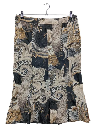 SAMOON Damen Faltenrock Gr. 46/3XL Mehrfarbig Elegant Paisley Midirock