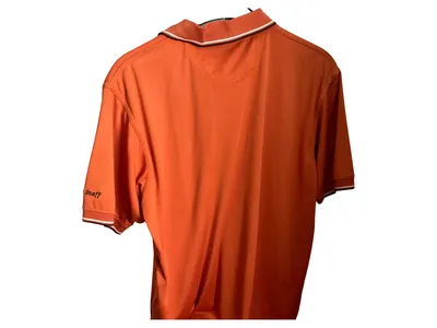 Wilson Herren Poloshirt Sportlich Orange Gr. L Polyester Kurzarm