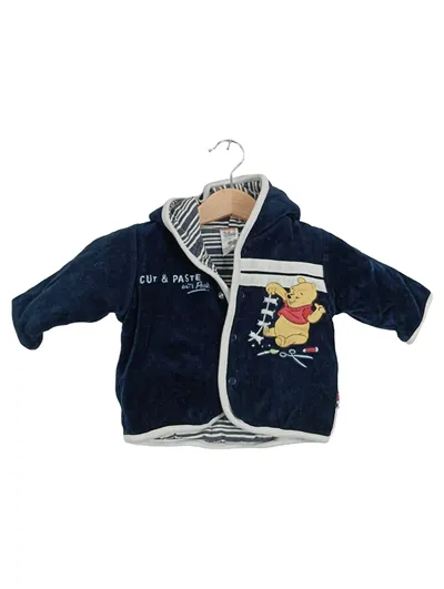 Disney Baby Sweatjacke Winnie Puuh Kapuze Gr. 62 Blau Jungen Mädchen Baumwolle