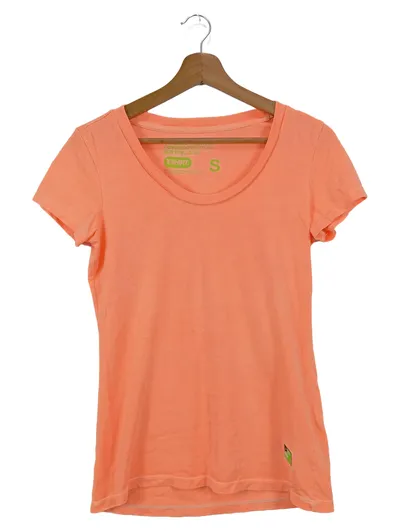 SUPERDRY Damen T-Shirt Orange Gr. 36/S Basic Casual Streetwear