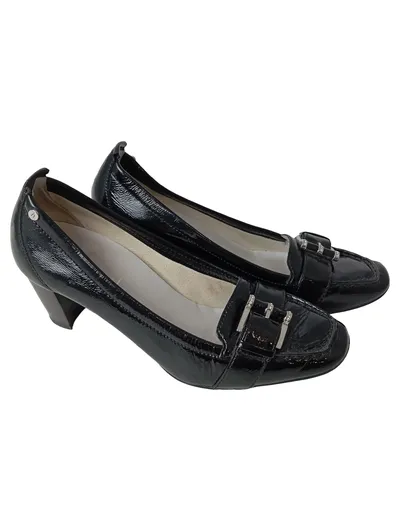 HöGL Spangenpumps Lackleder Elegant Business Damen Gr. 37 Schwarz Strass