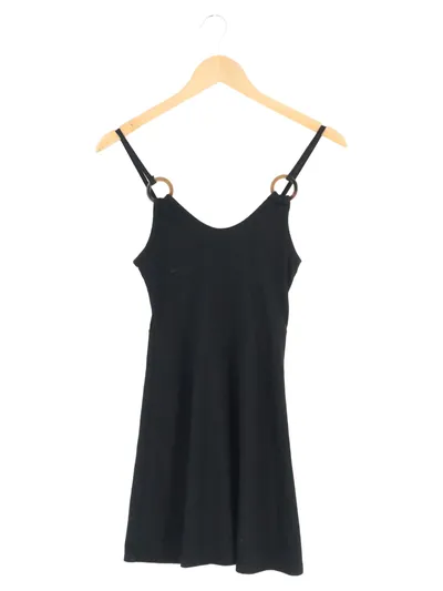 TOPSHOP PETITE Damen Strickkleid Schwarz Gr. 36/S Rippstrick