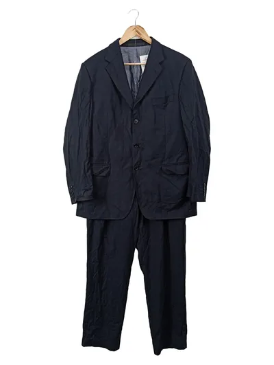 MARKS & SPENCER COLLECTION Herren Anzug Gr. 50/L Blau Business Wolle