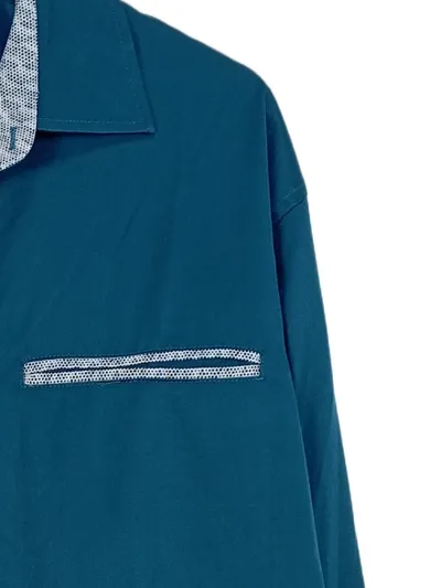 FLEX Herren Business Hemd Langarm Petrol Gr. 2XL Kontrastdetails