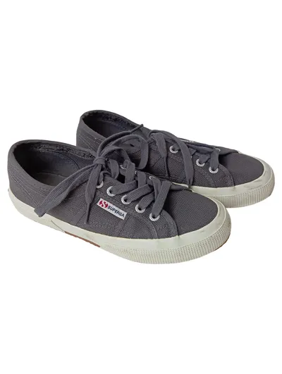 SUPERGA Sneaker low Damen Gr. 35.5 Grau Casual Freizeitschuh