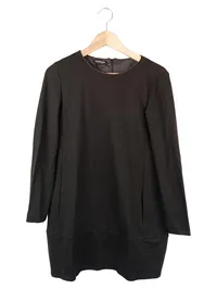 DONDUP Etuikleid Business Elegant Damen Schwarz Gr. 40/L Viskose 1