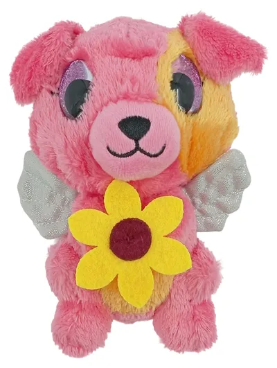 HATCHIMALS Kuscheltier Hund Rosa Plüschtier Flügel Blume 13cm Charmant