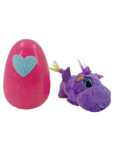 HATCHIMALS Elektronisches Kuscheltier Drache Lila 8cm Kinder