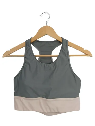 ROXY Sport BH Damen Gr. M Grau Beige Racerback Fitness Yoga